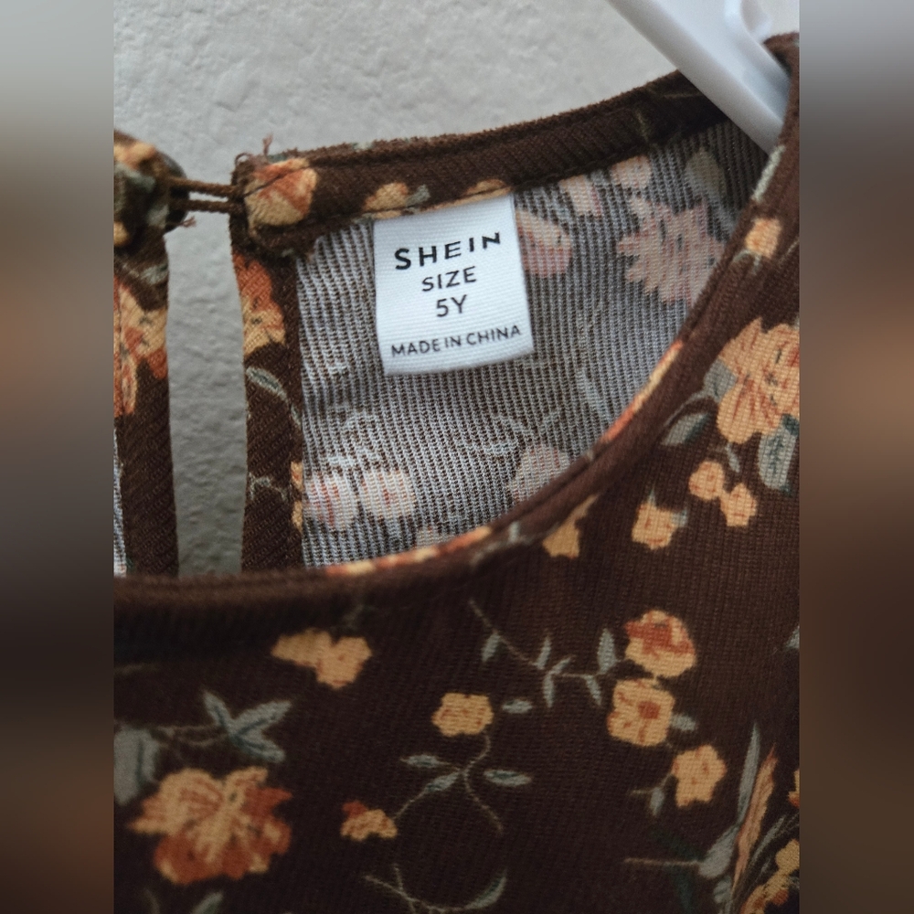 Little Girl Ditsy Floral Long sleeves Dress - Picture 7 of 9